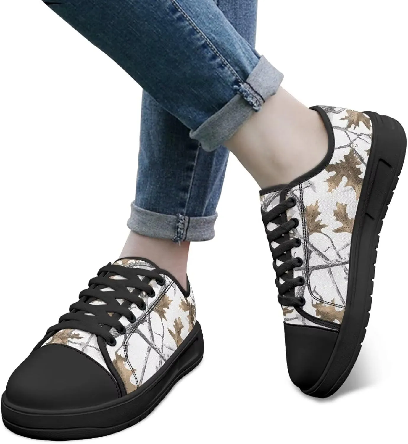 Canvar Shoes for Women Men Lace up Low Top Platform Sneakers for Walking Hiking Running