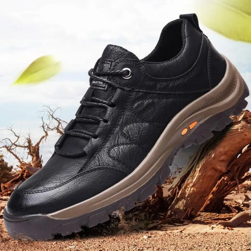 Leather waterproof non-slip warm hiking shoes