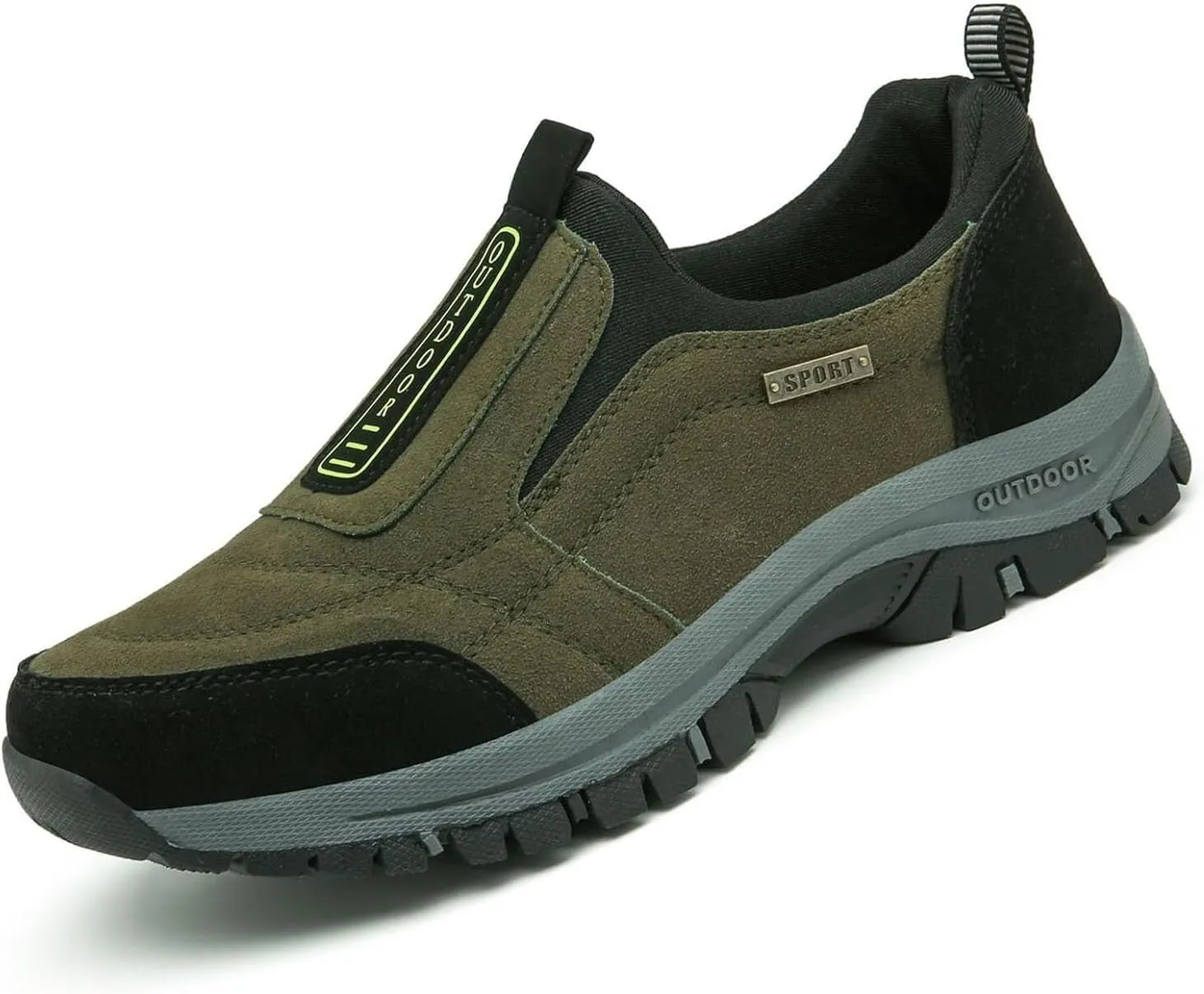 Men's Loafers Fashion Outdoor Sports Shoes Non-Slip Breathable Casual Walking Shoes Slip-on Waterproof Hiking Shoes
