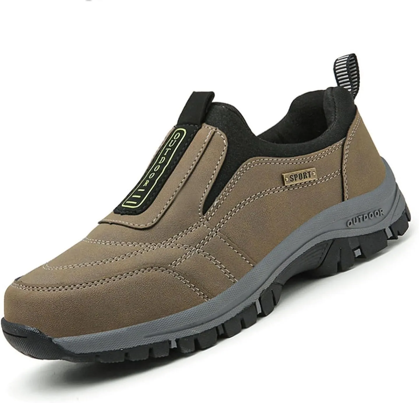 Men's Loafers Fashion Outdoor Sports Shoes Non-Slip Breathable Casual Walking Shoes Slip-on Waterproof Hiking Shoes