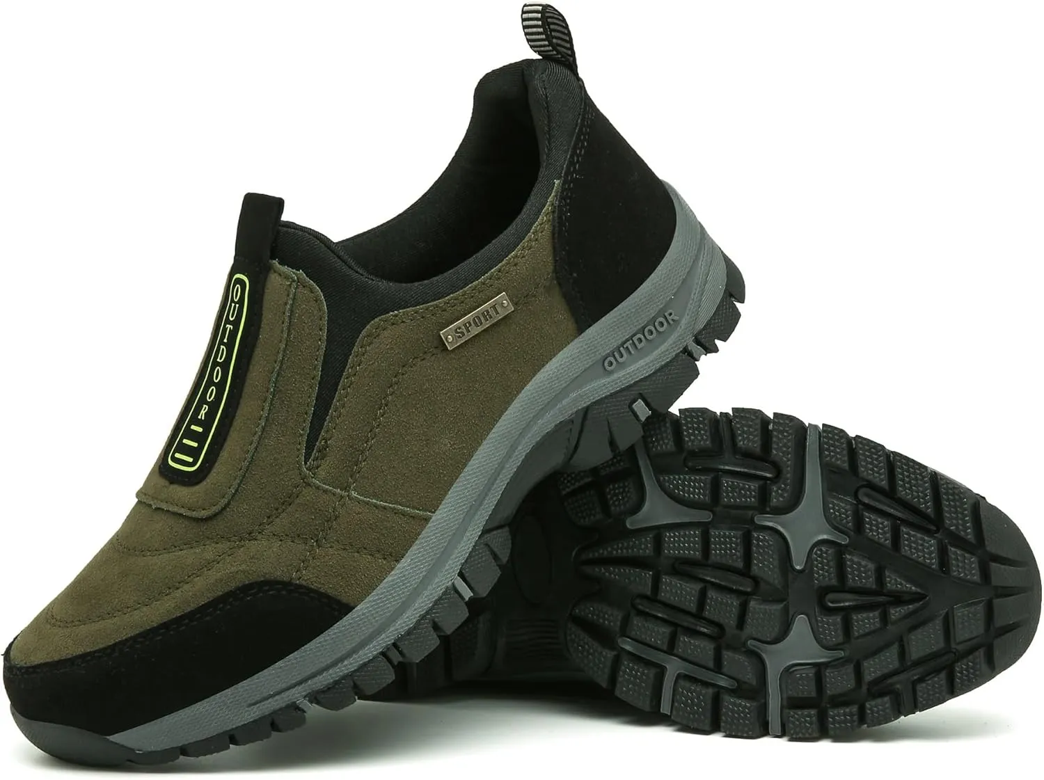 Men's Loafers Fashion Outdoor Sports Shoes Non-Slip Breathable Casual Walking Shoes Slip-on Waterproof Hiking Shoes