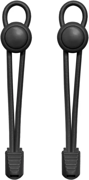 Tieless Elastic Shoe Laces - No Tie Shoelaces for Kids and Adults | Heavy Duty, Slip-on Design, Adjustable Tension | Ideal for Sports and Daily Wear (black)