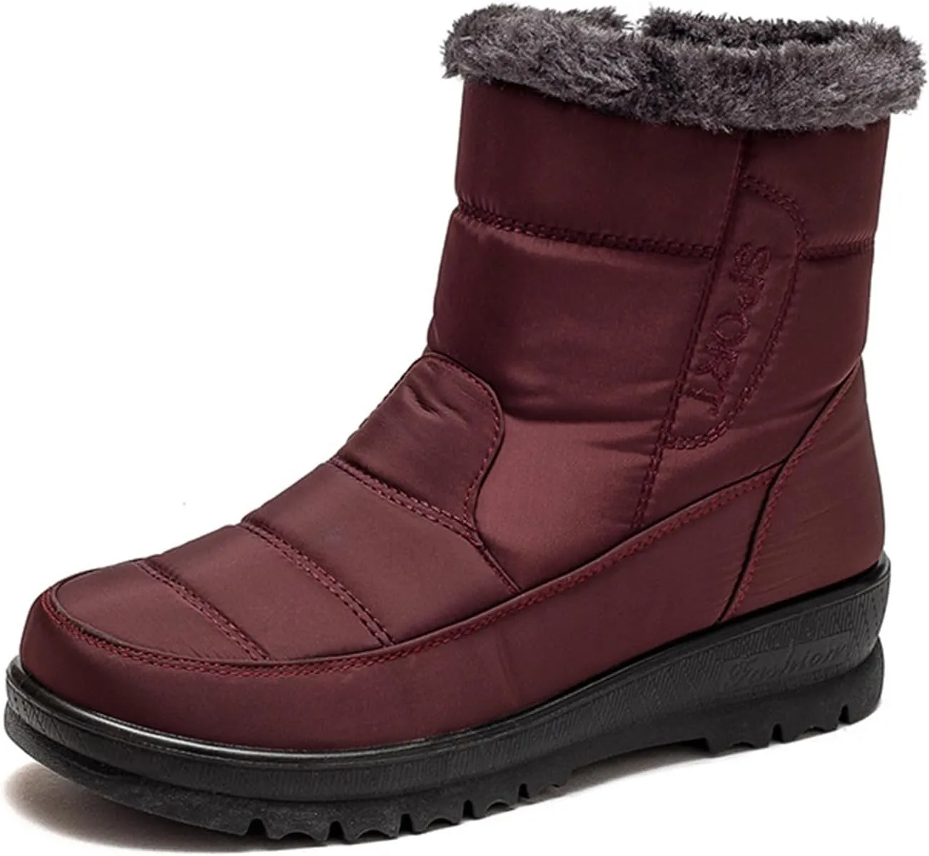 Winter Snow Shoes for Women,Fashion Trekking Cold-Weather Fur Boots for Women Winter,Comfortable Lightweight Warm Snow Boots for Women,Slip Resistant