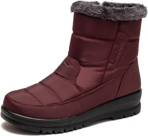 Winter Snow Shoes for Women,Fashion Trekking Cold-Weather Fur Boots for Women Winter,Comfortable Lightweight Warm Snow Boots for Women,Slip Resistant