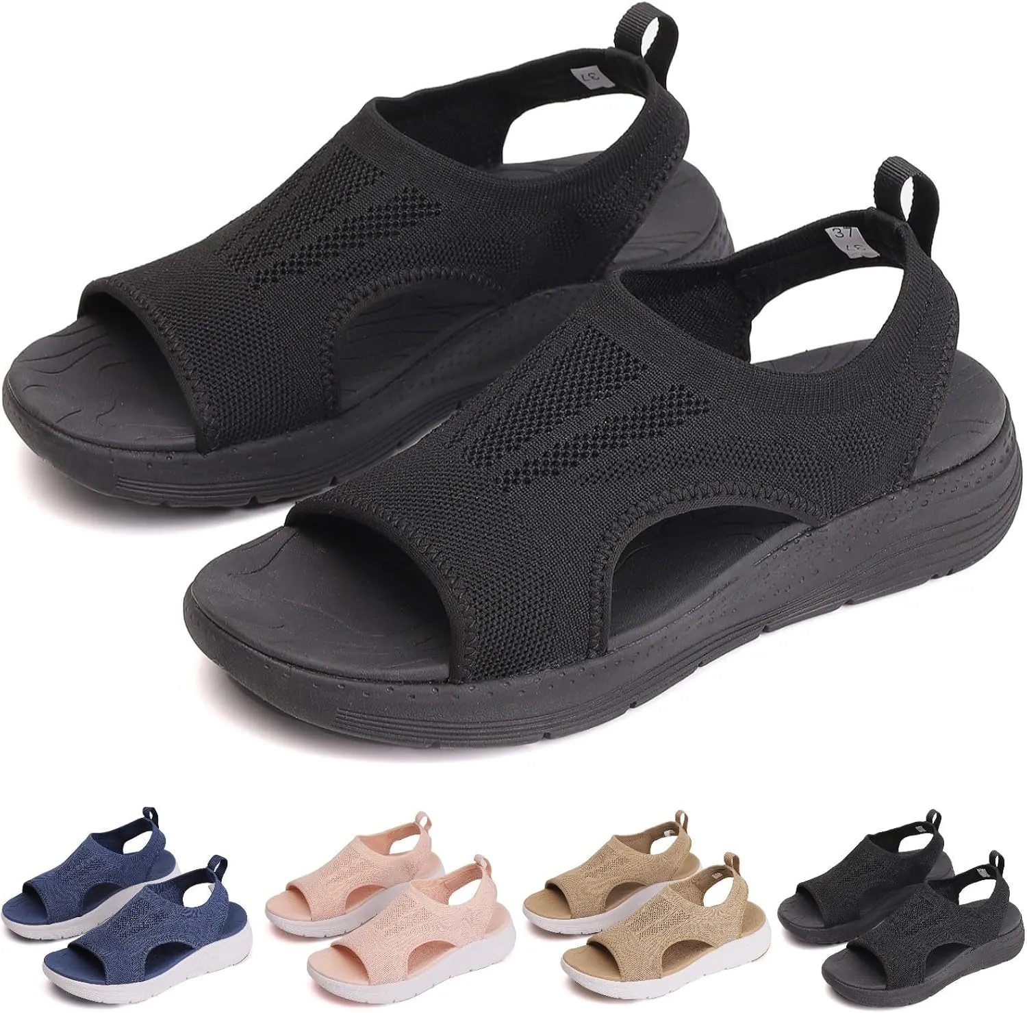 Women's Breathable Orthopedic Arch Support Sandals, Comfortable Walking Tennis Shoes, Waterproof Hiking Outdoor Active Summer Dressy Soft Mat Diabetic Sandals