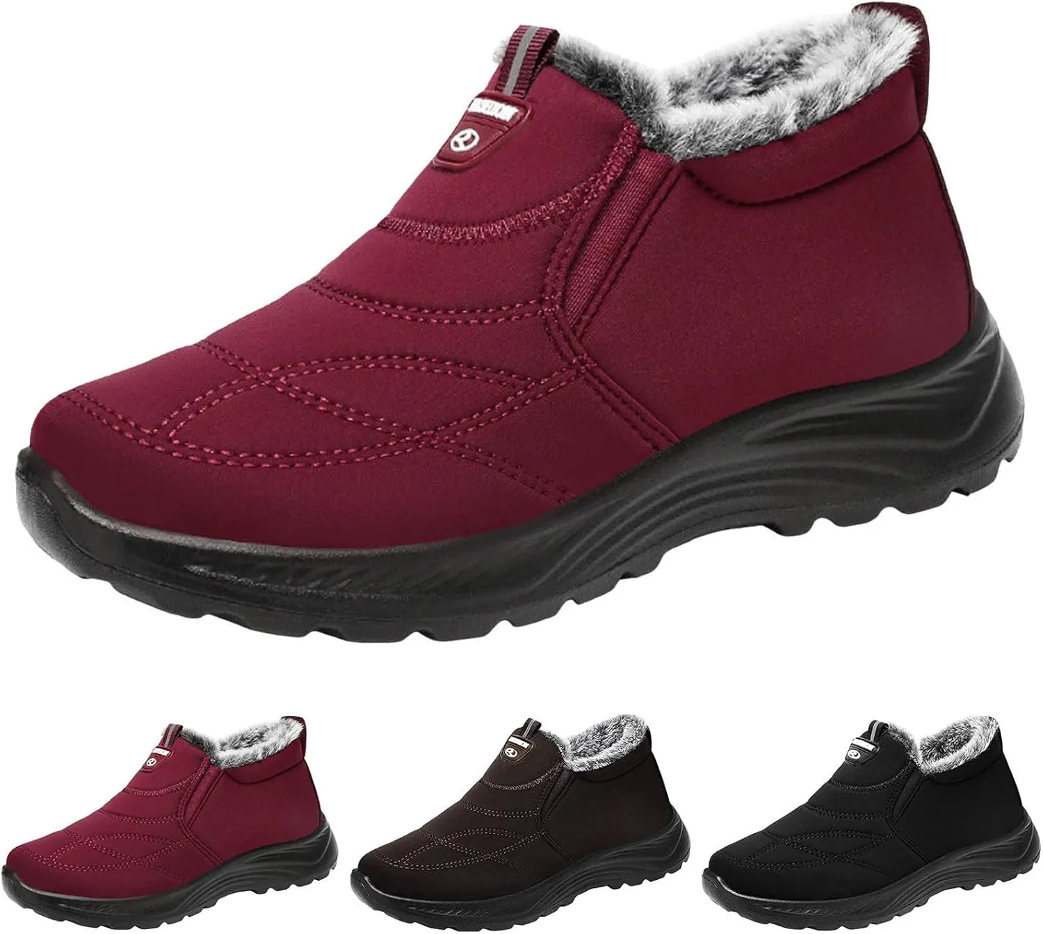 Women's Winter Shoes Waterproof Boots Outdoor Short Rain Boots Insulated Trekking Trail Climbing Shoes Work Boots for Men