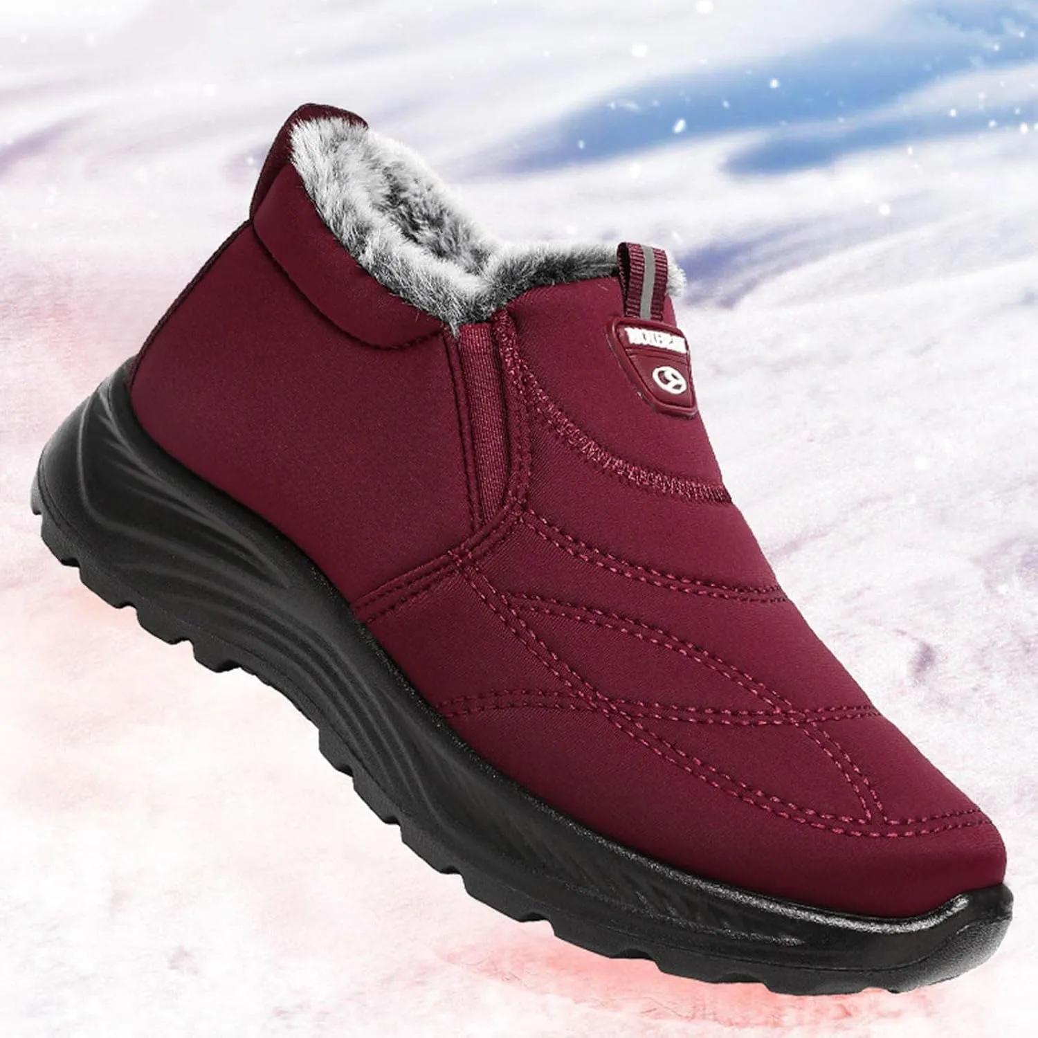 Women's Winter Shoes Waterproof Boots Outdoor Short Rain Boots Insulated Trekking Trail Climbing Shoes Work Boots for Men