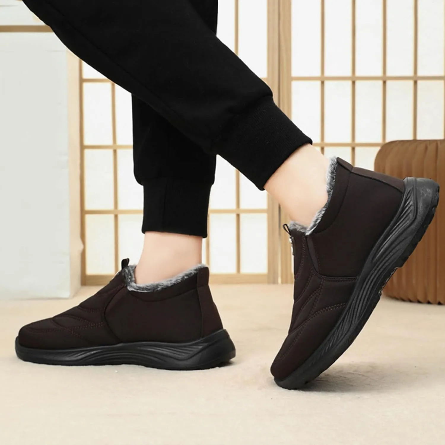 Women's Winter Shoes Waterproof Boots Outdoor Short Rain Boots Insulated Trekking Trail Climbing Shoes Work Boots for Men