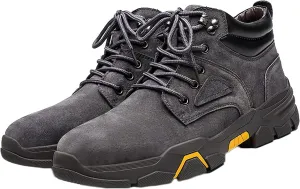 Yiozoi Men's Winter Boots Low Top Snow Proof Autumn Lace up Travel Shoes Round Head Outdoor Non Slip Casual Walking Ankle Boots